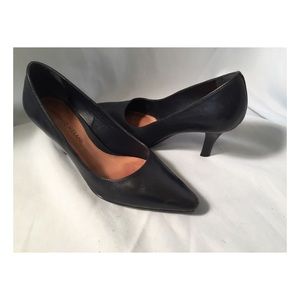 Antonio Melani Navy “Britt” 3” Leather Heels
